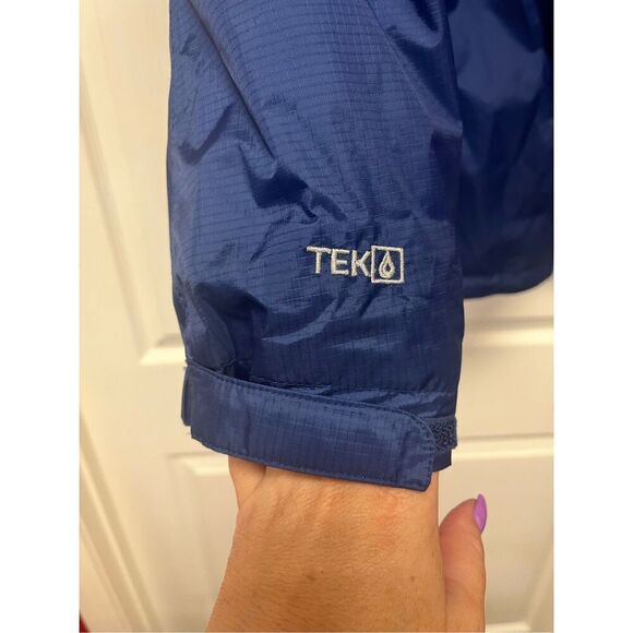 L.L. Bean Mens Blue Trail Model Hooded Fleece Lined Rain Jacket sz XL EUC - Picture 9 of 11